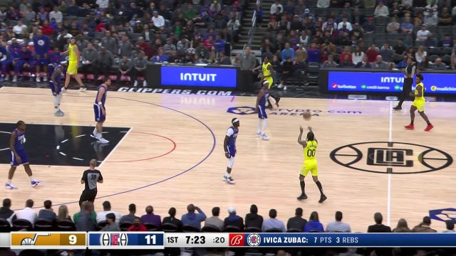【2022年11月22日】NBA常規(guī)賽：爵士vs快船第1節(jié)中文解說回放