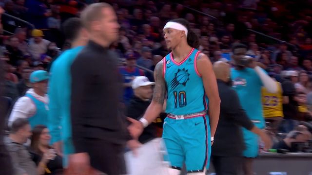 【2022年11月23日 湖人vs太阳集锦】没别的就是准!达米安-李接球三分干净利落