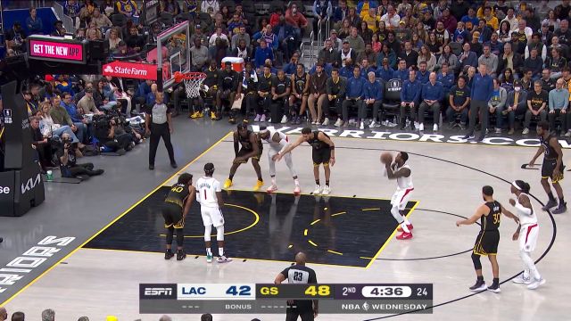 【2022年11月24日】NBA常規(guī)賽：快船vs勇士第2節(jié)中文解說回放