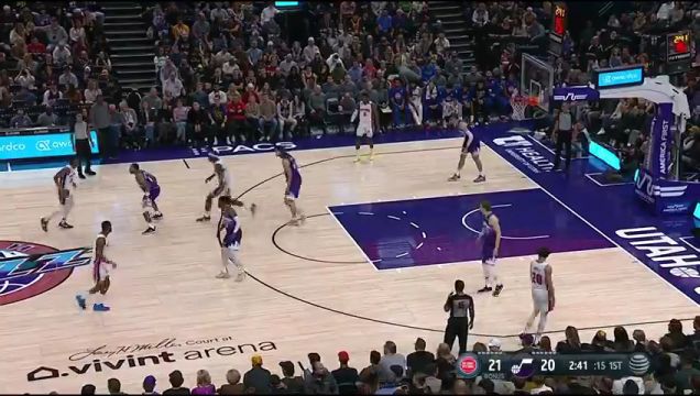 【2022年11月24日】NBA常規(guī)賽：活塞vs爵士第1節(jié)中文解說回放