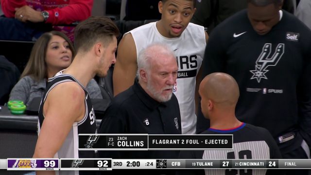 【2022年11月27日】 NBA常規(guī)賽：湖人vs馬刺第3節(jié)中文解說回放
