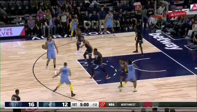 【2022年12月01日】NBA常規(guī)賽:灰熊vs森林狼第1節(jié)英文原聲回放