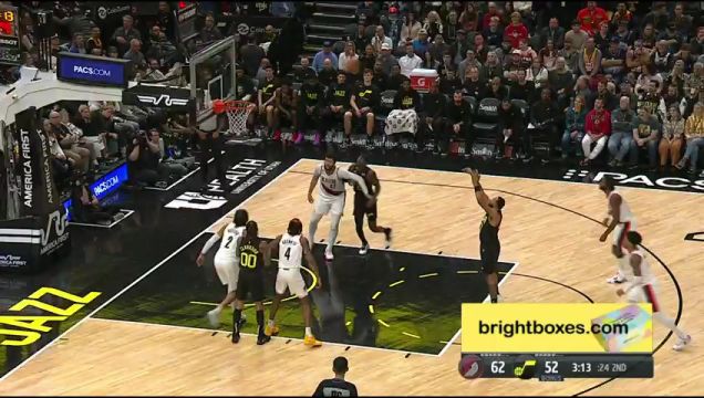 【2022年12月04日】NBA常規(guī)賽：開拓者vs爵士第2節(jié)英文原聲回放
