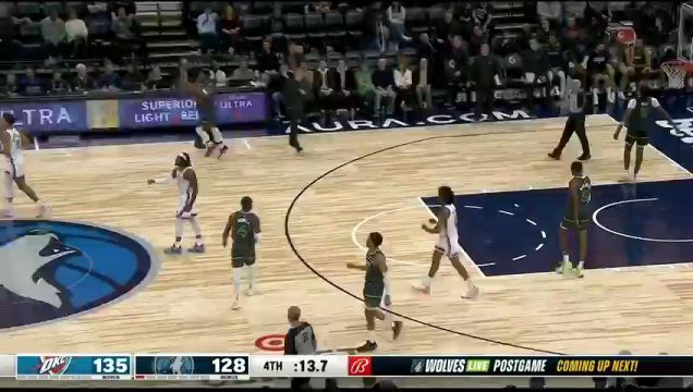 【2022年12月04日】NBA常規(guī)賽：雷霆vs森林狼第4節(jié)中文解說回放