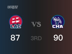 NBA常规赛:三节结束,黄蜂以90-87领先快船,华盛顿21分2篮板3助攻