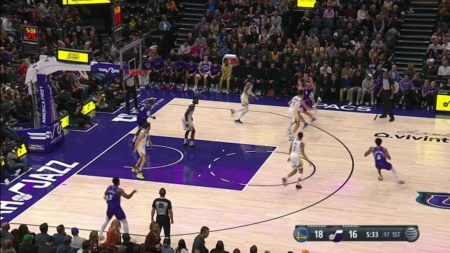 【2022年12月08日】NBA常規(guī)賽：勇士vs爵士第1節(jié)英文原聲回放