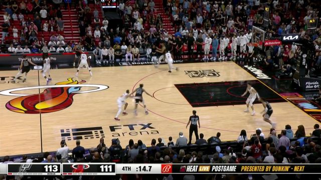 【2022年12月11日】NBA常規(guī)賽：馬刺vs熱火第4節(jié) 中文解說回放