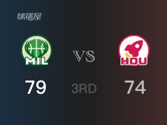 NBA常規(guī)賽：三節(jié)結束，雄鹿以79-74領先火箭，霍勒迪25分4籃板8助攻