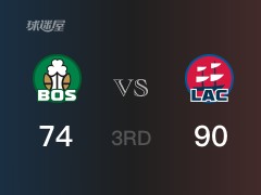 NBA常规赛：快船以90-74领先凯尔特人，结束三节