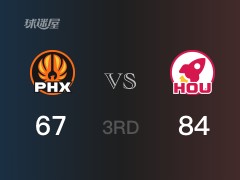 三節(jié)比分，火箭84-67領(lǐng)先太陽，J-格林22分