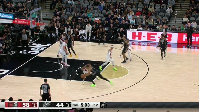 【2022年12月15日】NBA常规赛：开拓者vs马刺第2节中文解说回放