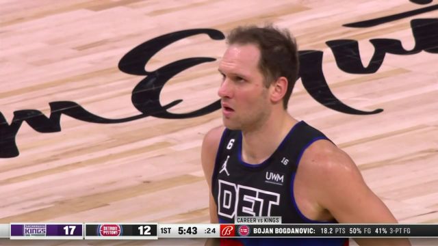 【2022年12月17日】NBA常规赛：国王vs活塞第1节英文原声回放