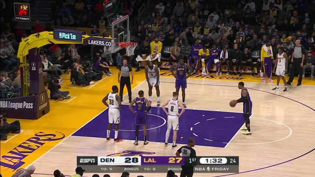 【2022年12月17日】NBA常規(guī)賽：掘金vs湖人第1節(jié)英文原聲回放