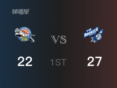 CBA常规赛：首节结束，宁波以27-22领先新疆，B-泰勒12分3篮板3助攻
