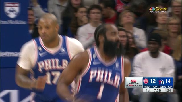 【2022年12月22日 活塞vs76人集锦】横冲直撞谁也拦不住 哈登连续胯下突踩油门直冲篮下