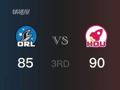 NBA常規(guī)賽：火箭以90-85領先魔術，結束三節(jié)