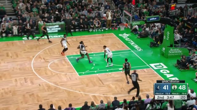 【2022年12月24日 森林狼vs凯尔特人集锦】面对防守丝毫不慌 布朗漂移打板抛投惊艳全场