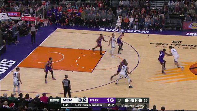 【2022年12月24日】NBA常規(guī)賽:灰熊vs太陽第1節(jié)英文原聲回放