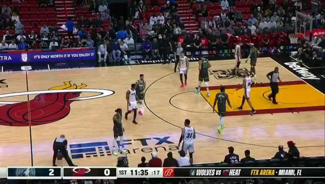 【2022年12月27日】NBA常规赛:森林狼vs热火第1节英文原声回放
