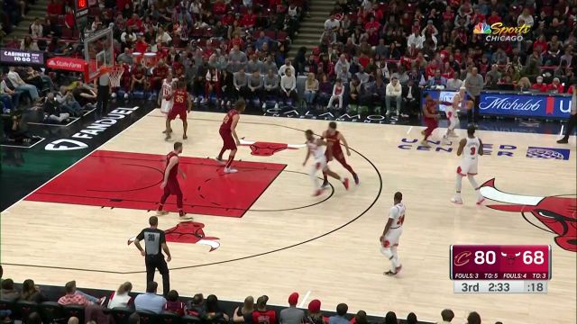 【2023年01月01日】NBA常規(guī)賽：騎士vs公牛第3節(jié) 英文解說回放