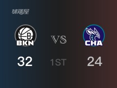 NBA常规赛：首节战罢，篮网以35- 24领先黄蜂，杜兰特10分2篮板