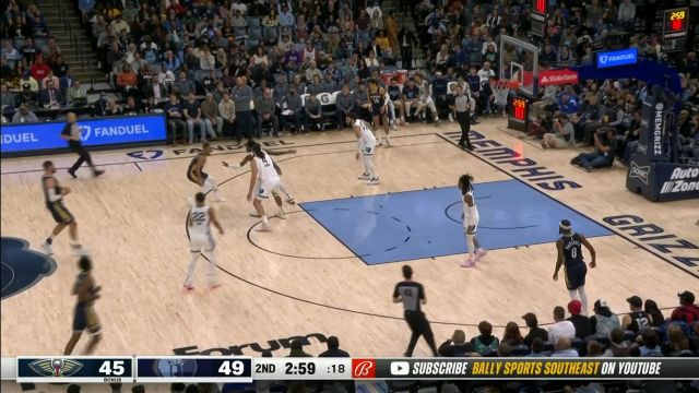 【2023年01月01日】NBA常規(guī)賽：鵜鶘vs灰熊第2節(jié)英文原聲回放