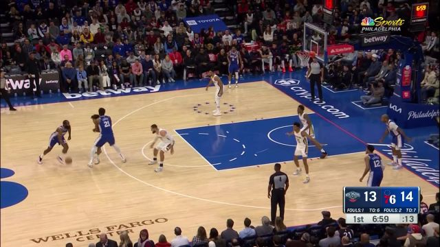 【2023年01月03日 鵜鶘vs76人集錦】人類地板精華！恩比德突破直接摔倒給瓦蘭嚇夠嗆