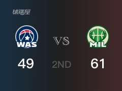 NBA常规赛 ：半场数据， 雄鹿以61-49领先奇才，字母哥24分6篮板3助攻