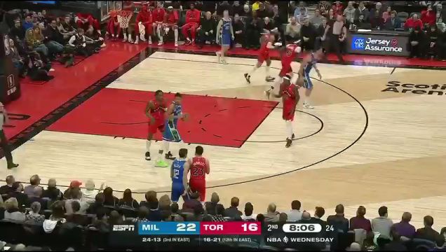 【2023年01月05日】NBA常規(guī)賽：雄鹿vs猛龍第2節(jié)英文原聲回放