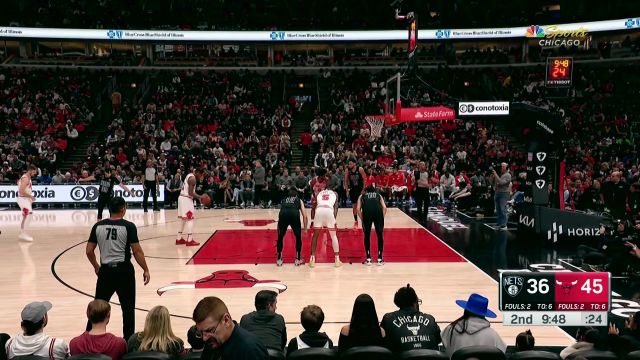 【2023年01月05日】NBA常規(guī)賽：籃網(wǎng)vs公牛第2節(jié)英文原聲回放