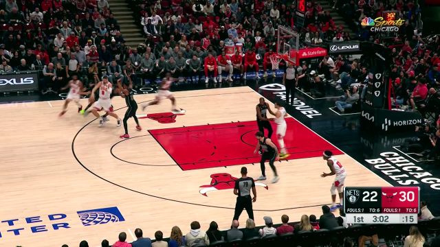 【2023年01月05日】NBA常規(guī)賽：籃網(wǎng)vs公牛第1節(jié)英文原聲回放