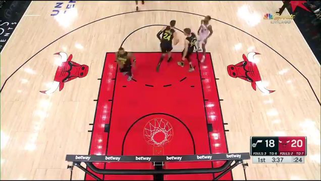 【2023年01月08日】NBA常規(guī)賽：爵士vs公牛第1節(jié)英文原聲回放