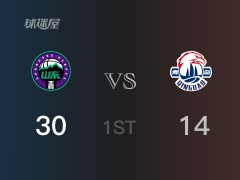 CBA常规赛 ：首节数据，山东以30-14领先青岛，吉伦沃特11分9篮板