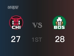 NBA常規(guī)賽：首節(jié)戰(zhàn)罷，凱爾特人以31- 27領(lǐng)先公牛，塔圖姆12分3籃板2助攻