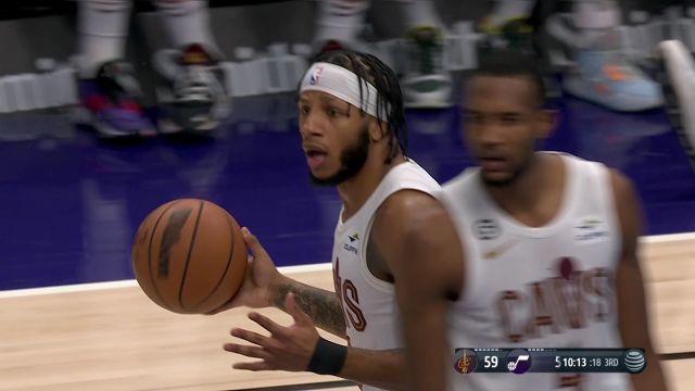 【2023年01月11日 騎士vs爵士集錦】籃下掀起波濤洶涌 馬爾卡寧無視兩人防守禁區(qū)稱雄
