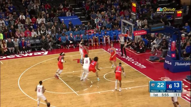 【2023年01月13日 雷霆vs76人集錦】在中距離的區(qū)域都是高手 哈里斯急停跳投+恩比德翻身跳投連取4分