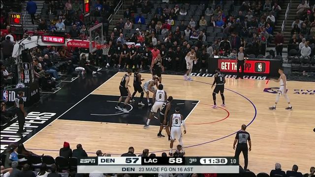 【2023年01月14日 掘金vs快船集锦】三人合围也无妨 戈登篮下1v3上反篮打成2+1