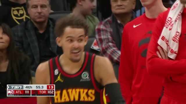 【2023年01月15日 老鹰vs猛龙集锦】转船腾挪戏耍防守 特雷杨无视防守抛投打板2+1
