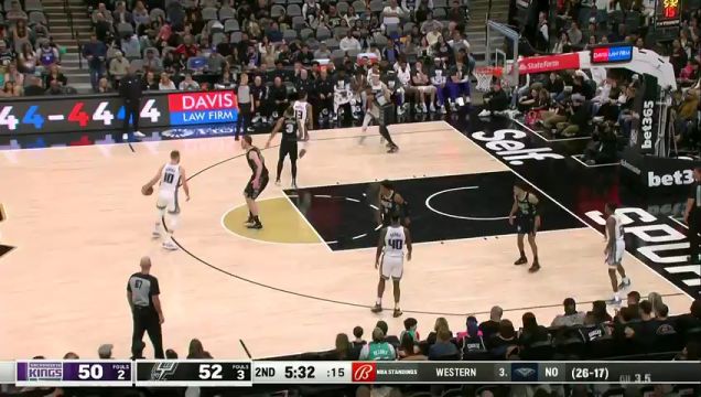 【2023年01月16日】NBA常規(guī)賽:國王vs馬刺第2節(jié) 英文解說回放