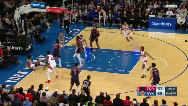 【2023年01月17日 猛龙vs尼克斯集锦】飙分大战仍在延续 布伦森小抛投稳稳命中范弗利特三分球手起刀落