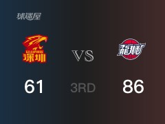 CBA常规赛：三节结束，广州以86-61领先深圳，梅森29分2篮板