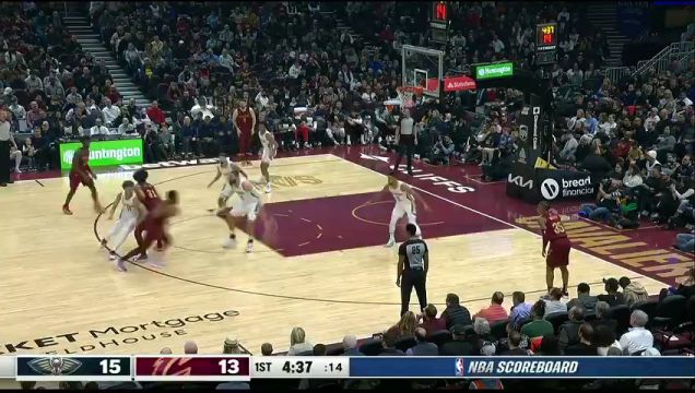 【2023年01月17日】NBA常規(guī)賽:鵜鶘vs騎士第1節(jié)英文原聲回放