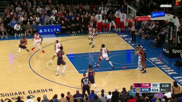 【2023年01月17日 猛龙vs尼克斯集锦】一防一攻挽救于水火 西亚卡姆遮天大帽联动范弗利特三分扳平比分