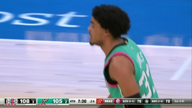 【2023年01月21日】NBA常規(guī)賽:快船vs馬刺第4節(jié)英文原聲回放