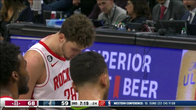 【2023年01月22日】 NBA常規(guī)賽：火箭vs森林狼第3節(jié)中文解說回放