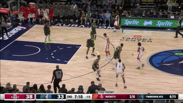 【2023年01月22日】 NBA常規(guī)賽：火箭vs森林狼第2節(jié)中文解說回放