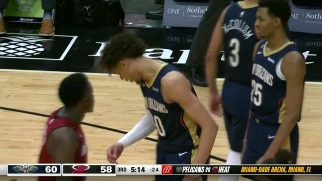 【2023年01月23日 鵜鶘vs熱火集錦】錫安：你小子行！海耶斯驚天隔人砸扣鎖定今日最佳扣籃