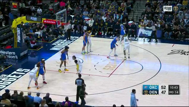 【2023年01月23日】NBA常规赛:雷霆vs掘金第3节 英文解说回放