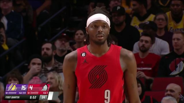 【2023年01月23日】NBA常規(guī)賽：湖人vs開拓者第1節(jié)中文解說回放