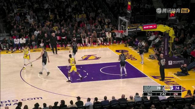 【2023年01月26日】NBA常規(guī)賽：馬刺vs湖人第3節(jié)英文原聲回放
